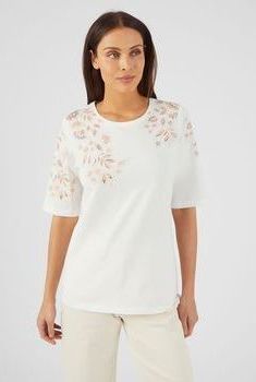 T-shirt pur coton imprimé floral
