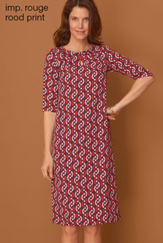 Robe crêpe imprimé graphique