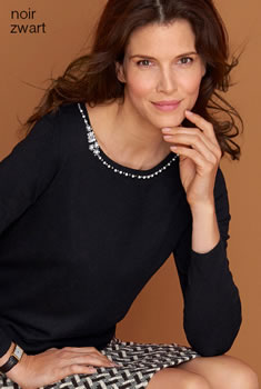 Pull col bijoux fantaisie