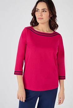 T-shirt bandes contrastantes recyclé*