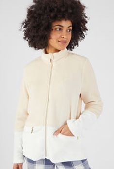 Veste polaire zippée bicolore