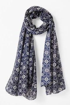 Foulard voile imprimé