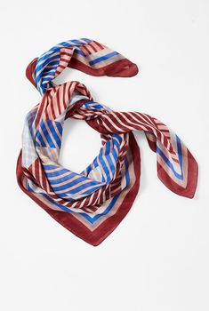 Foulard graphique pure soie