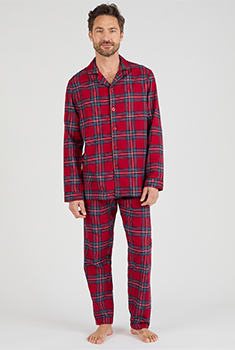 Pyjama en flanelle grattée pur coton