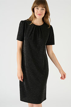 Robe stretch droite brillante
