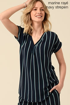 Blouse fluide rayée