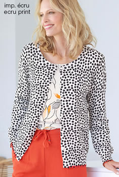 Cardigan fluide imprimé “tachiste”