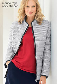 Doudoune matelassée rayée