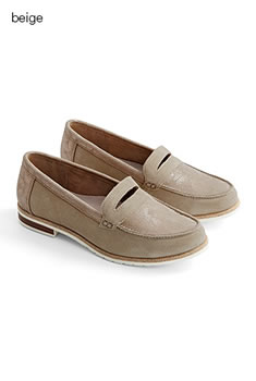 Mocassins croûte de cuir vachette détail irisé