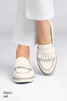 Mocassins fantaisie cuir vachette