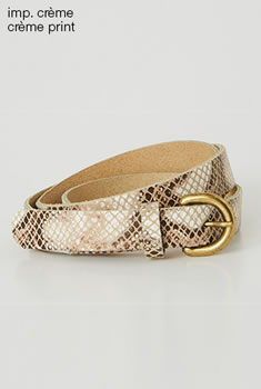 Ceinture esprit “reptile” croûte de cuir