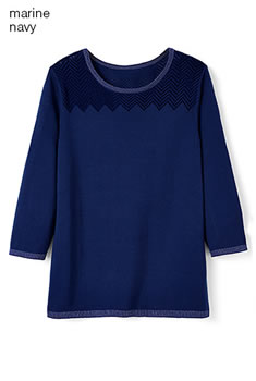 Pull manches 3/4 Maille fantaisie