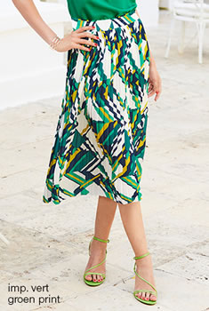 Jupe plissée imprimé graphique