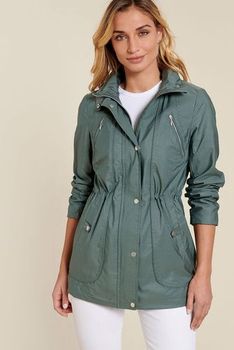 Parka déperlante imprimé ton sur ton