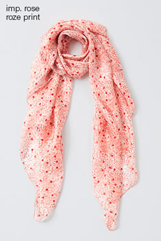 Foulard pure soie imprimée