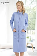 Robe de chambre polaire brodée