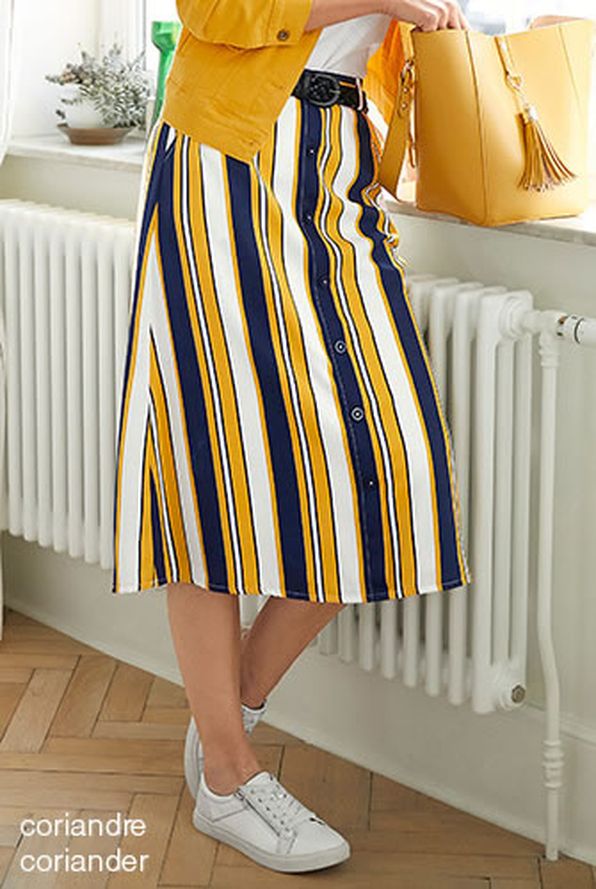 Jupe rayé esprit “bayadère”