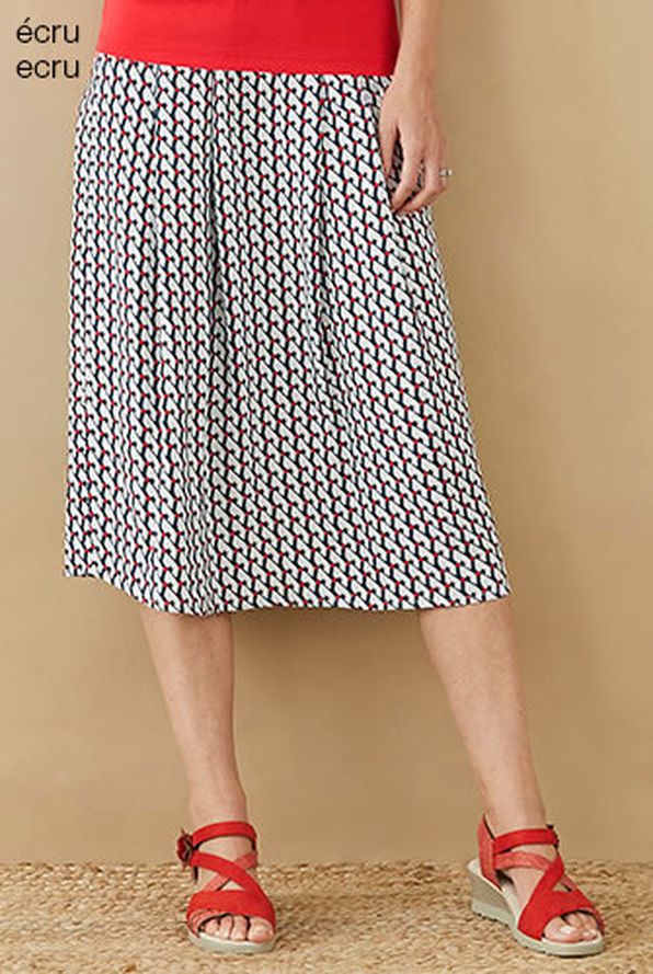 Jupe fluide imprimé graphique