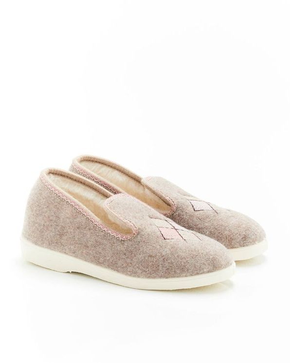 Charentaises textile brodé Thermolactyl®