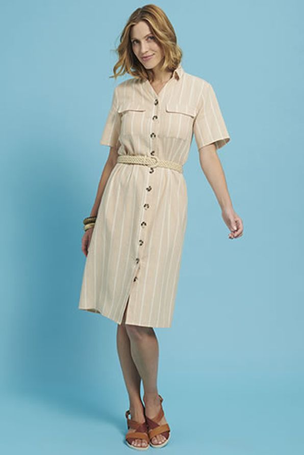 Robe chemisier rayé