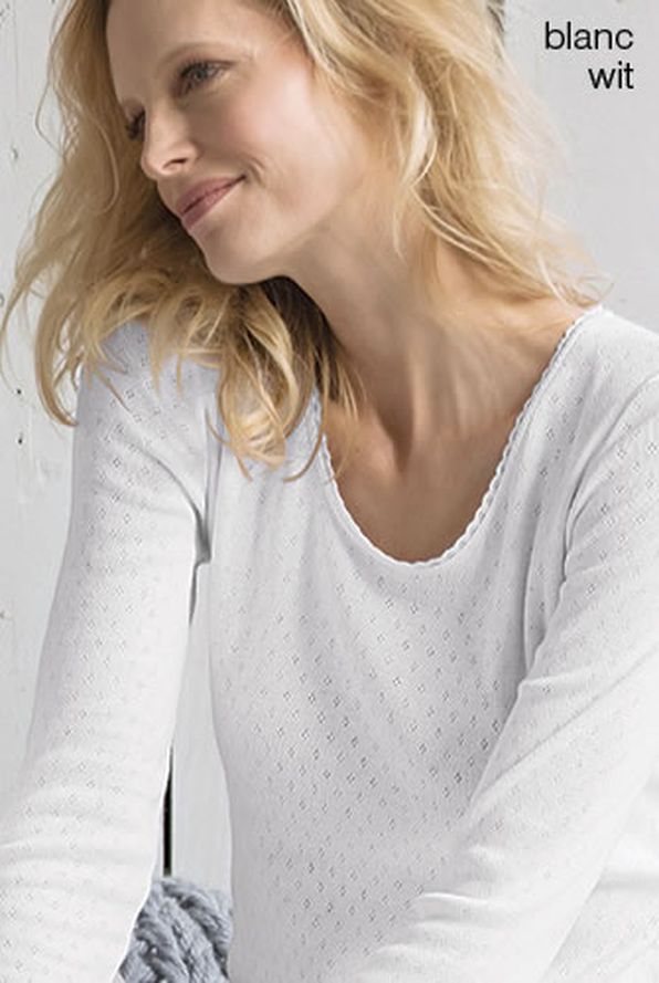 T-shirt manches longues détail picots Thermolactyl®