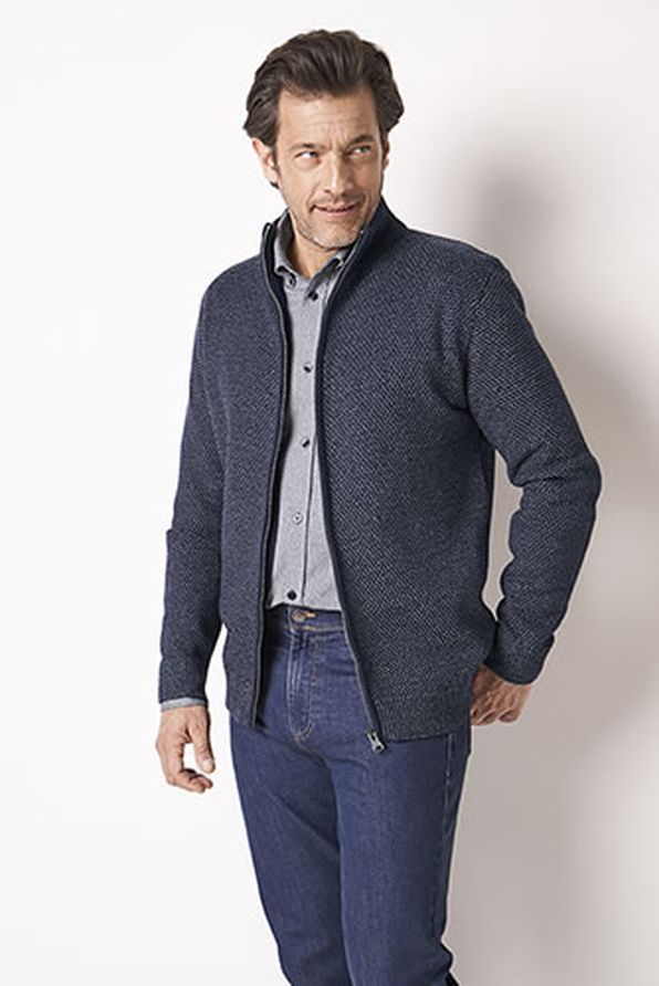 Gilet maille fantaisie coton et laine mélangés Thermolactyl®