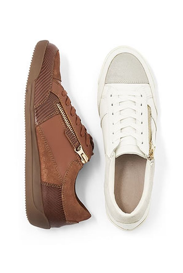 Baskets zippées jeu de matières Amortyl®