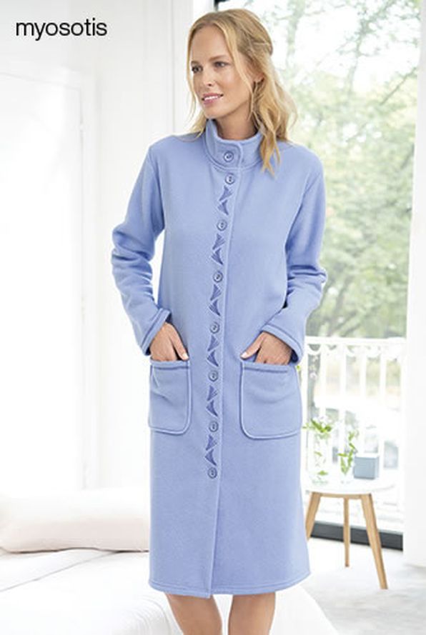 Robe de chambre polaire brodée