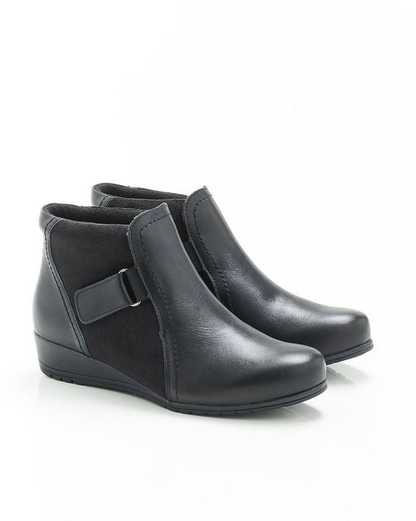 Boots cuir bi-matière