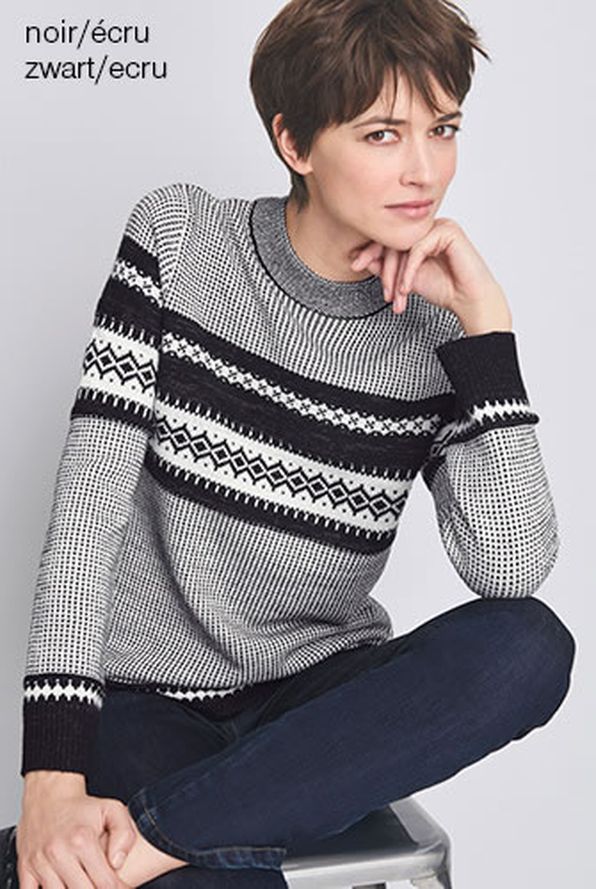 Pull maille jacquard brillante Thermolactyl®