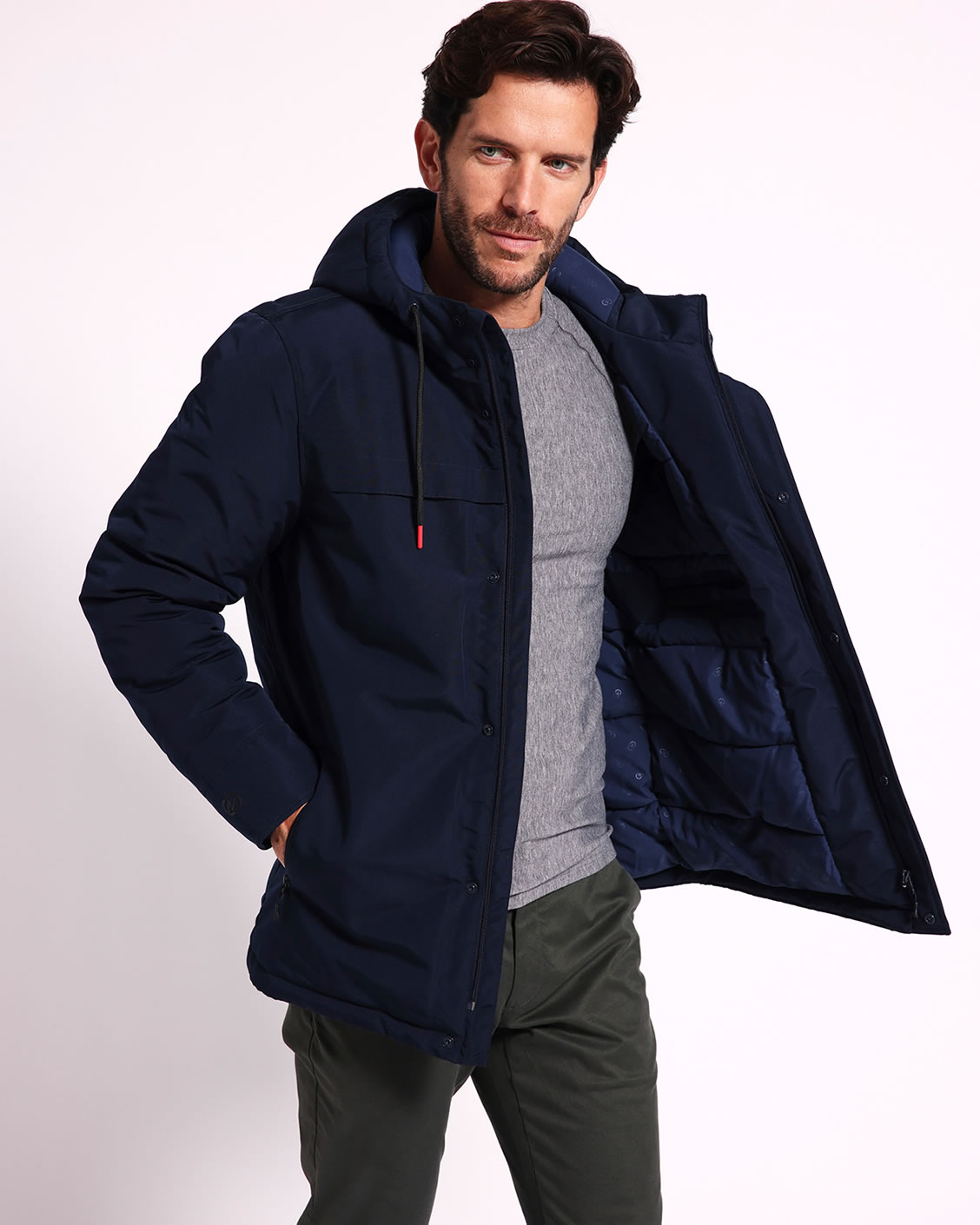 Parka à capuche déperlante Thermolactyl homme