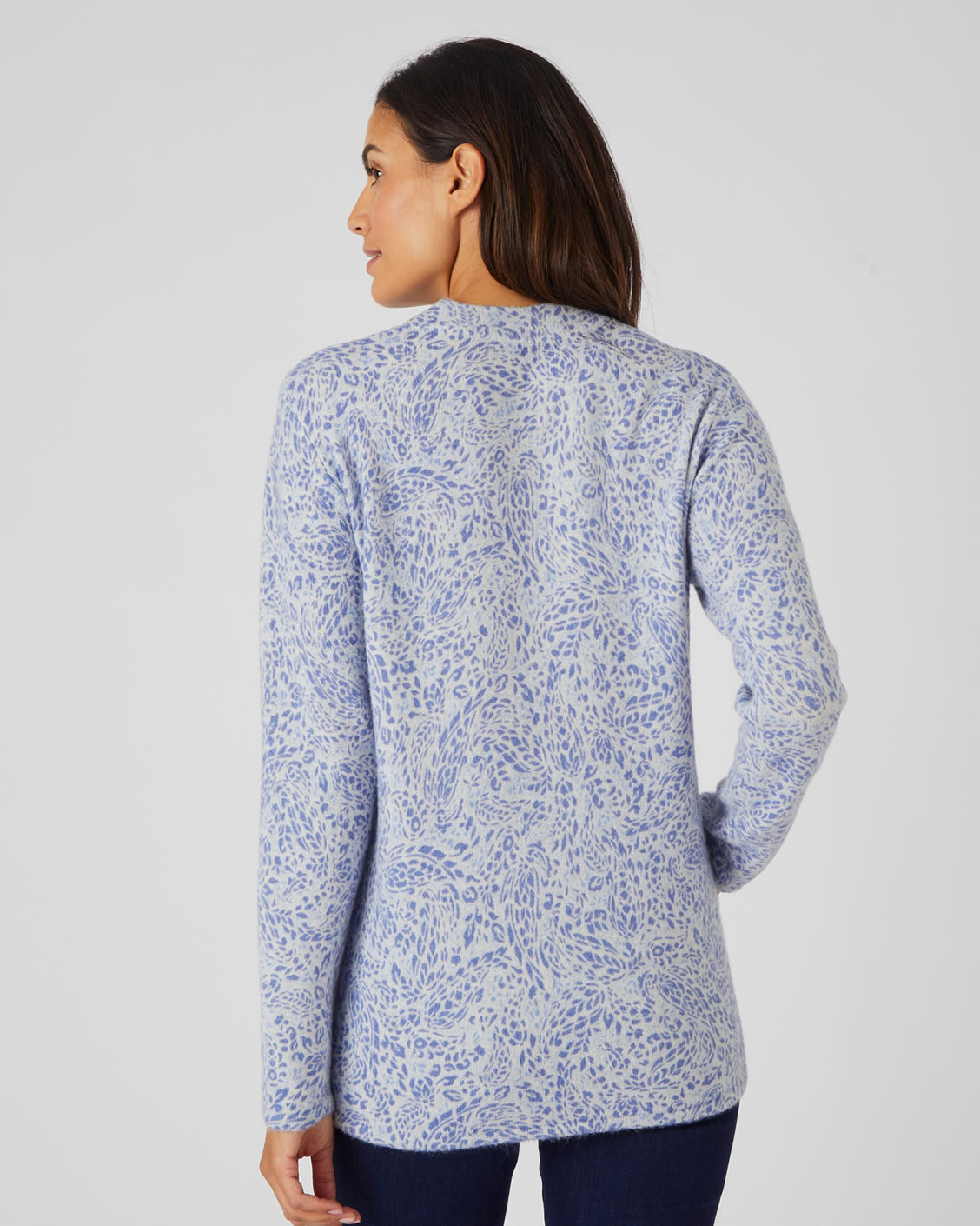 Pull imprimé à base de laine