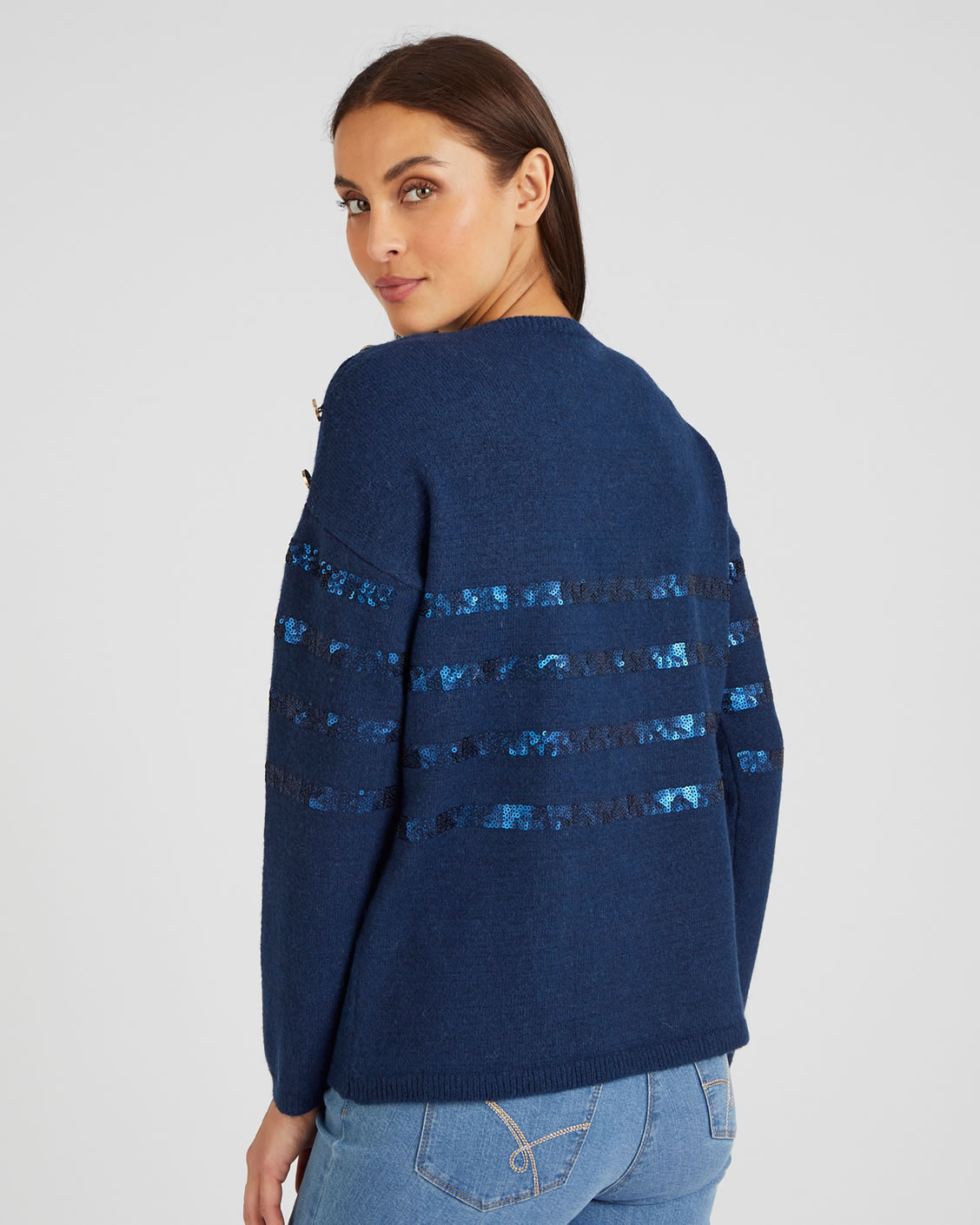 Pull rayé à sequins Thermolactyl