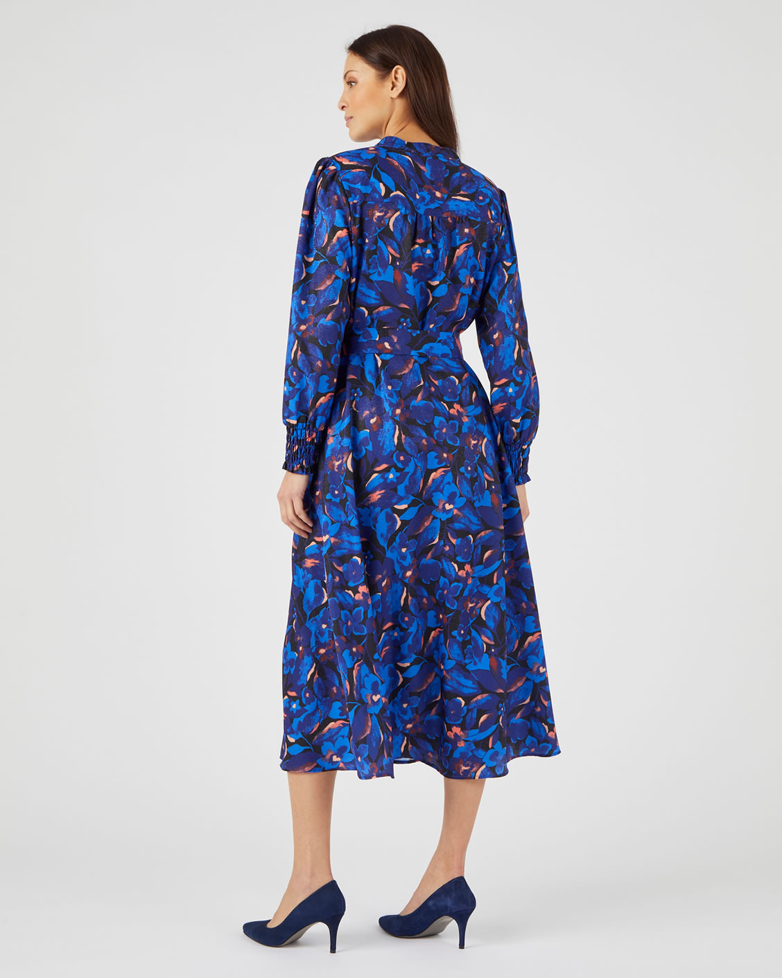 Robe-chemise fantaisie smockée