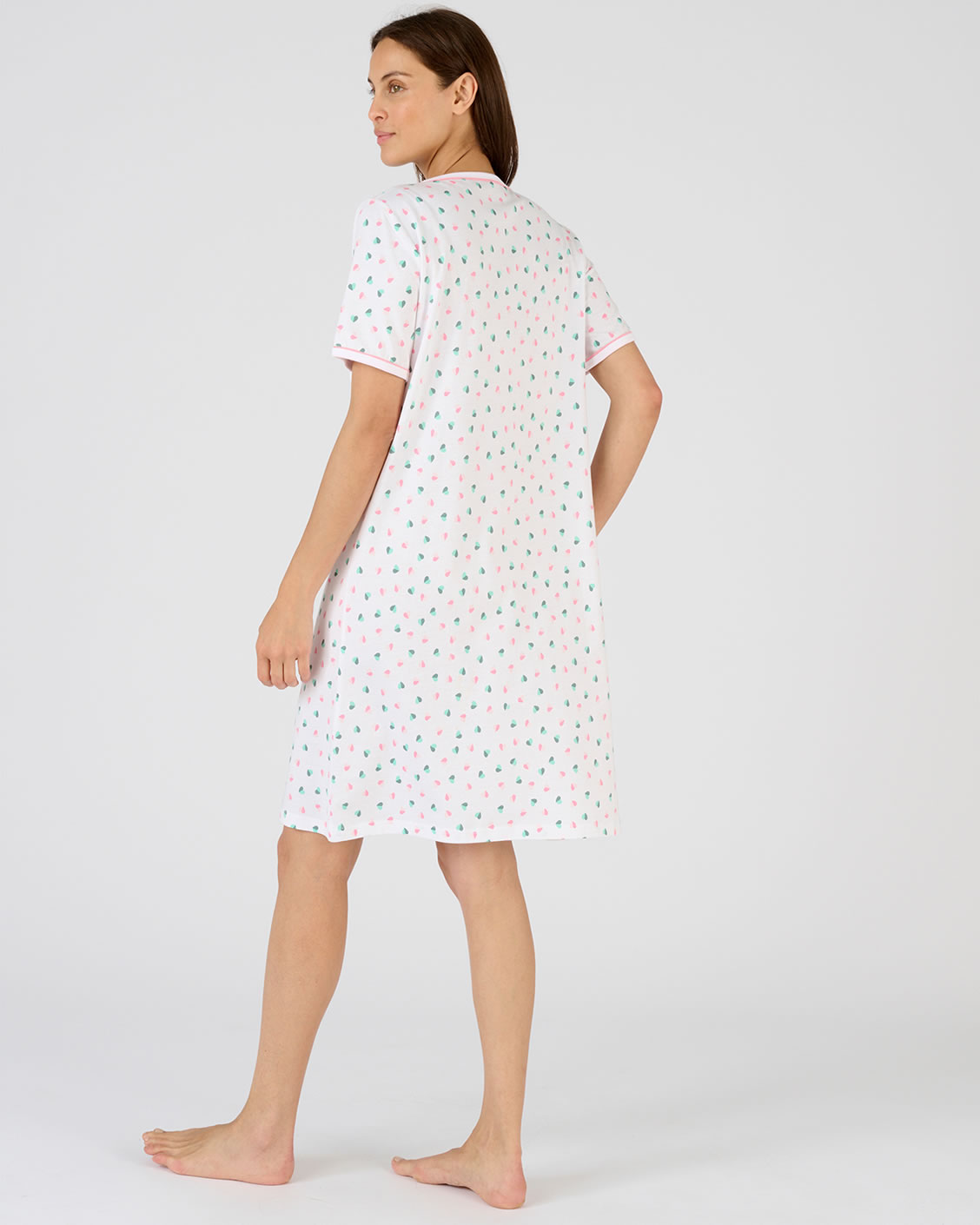Chemise de nuit pur coton peigné