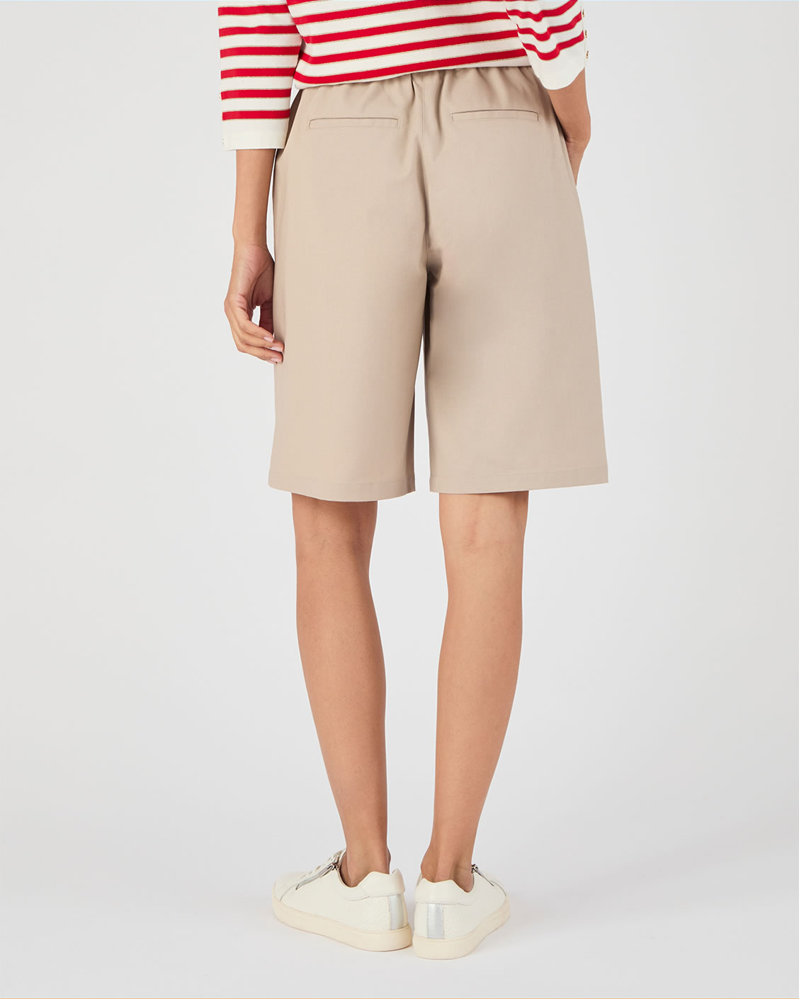 Short enfilable mélange lin et viscose