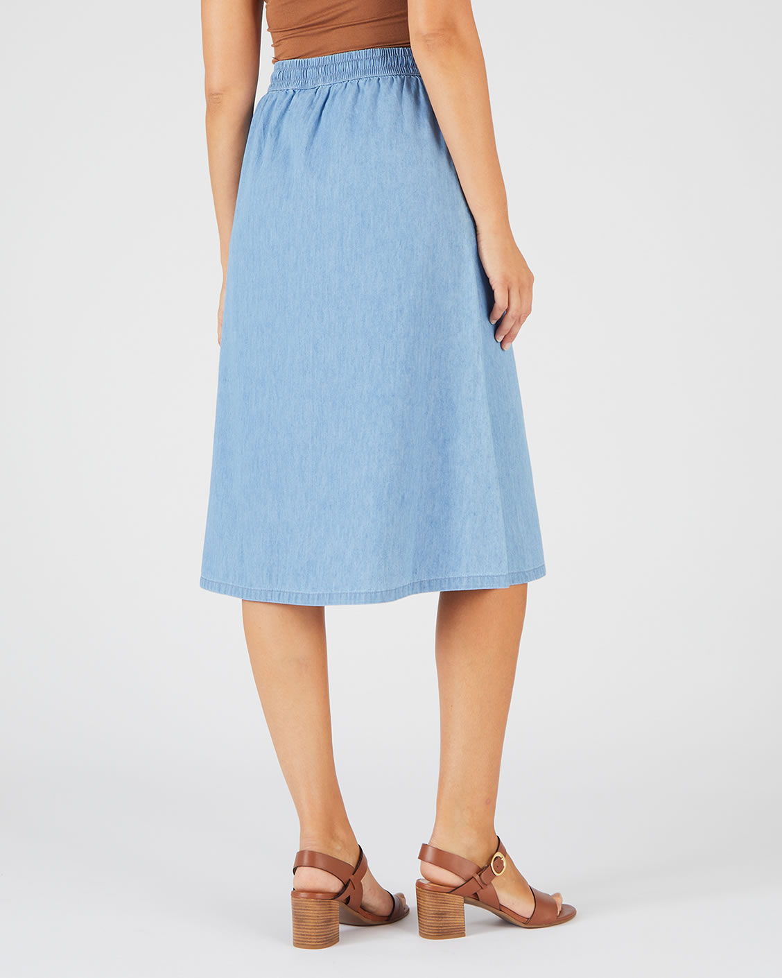 Jupe tissu chambray