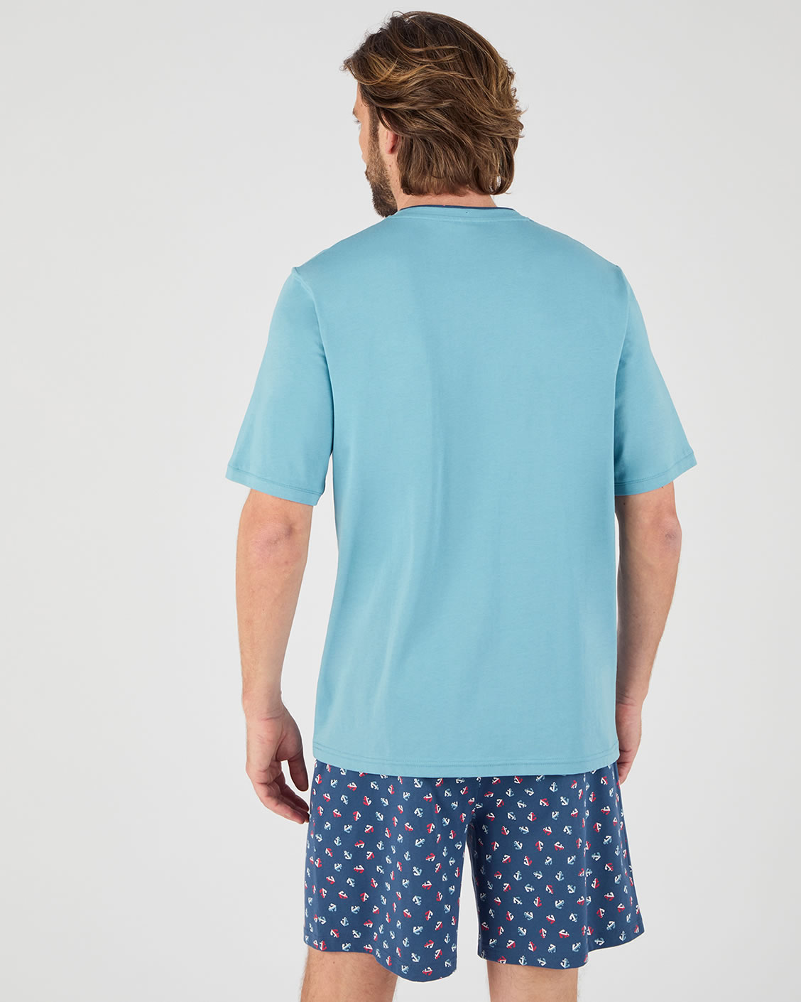 Pyjashort en pur coton peigné