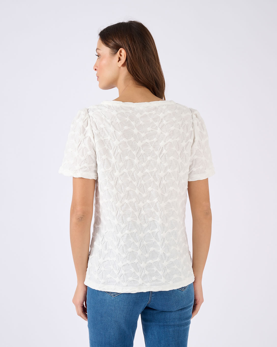 T-shirt maille reliéfée