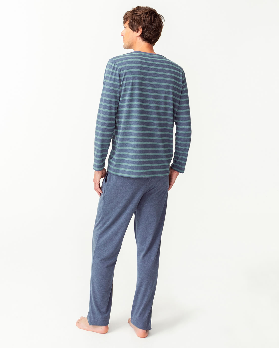 Pyjama Velours Coton Mélangé - Damart - Gris Chiné - - 55.99