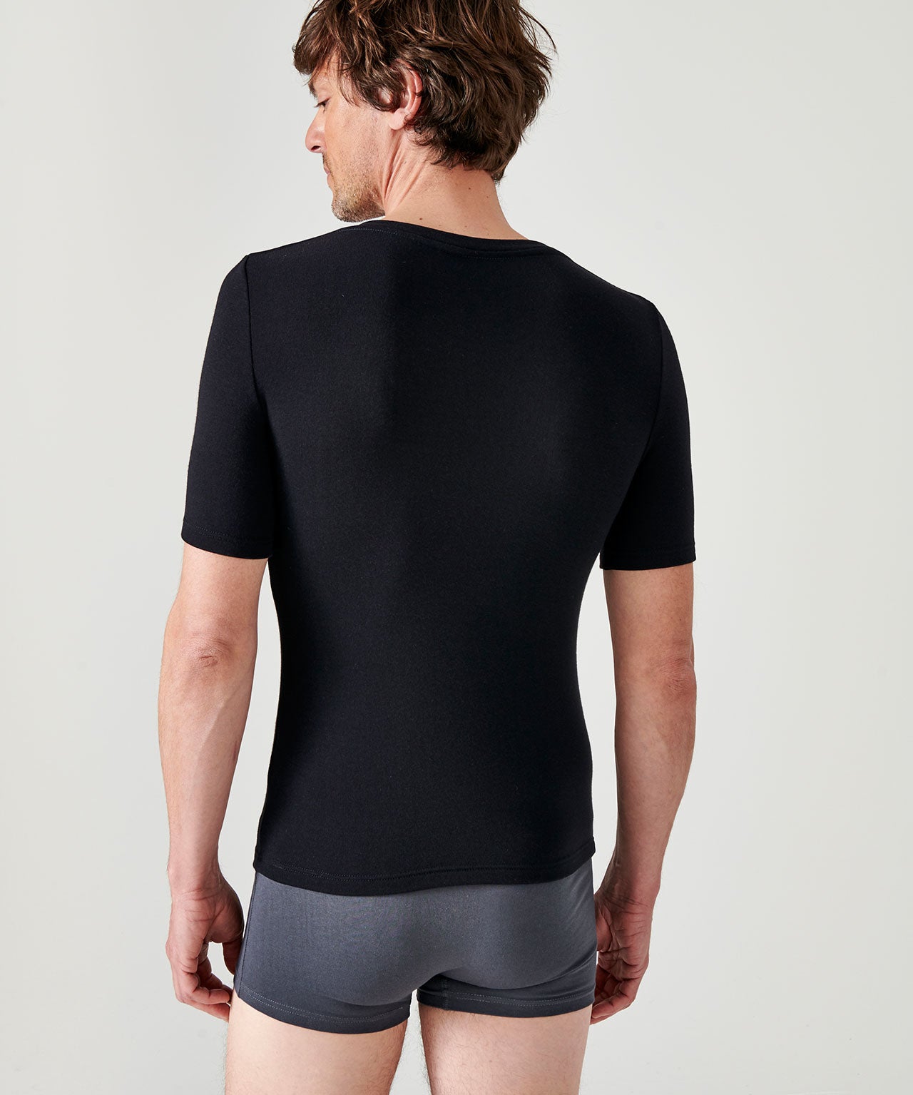 T-shirt col V manches courtes fine côte Thermolactyl Sensitive