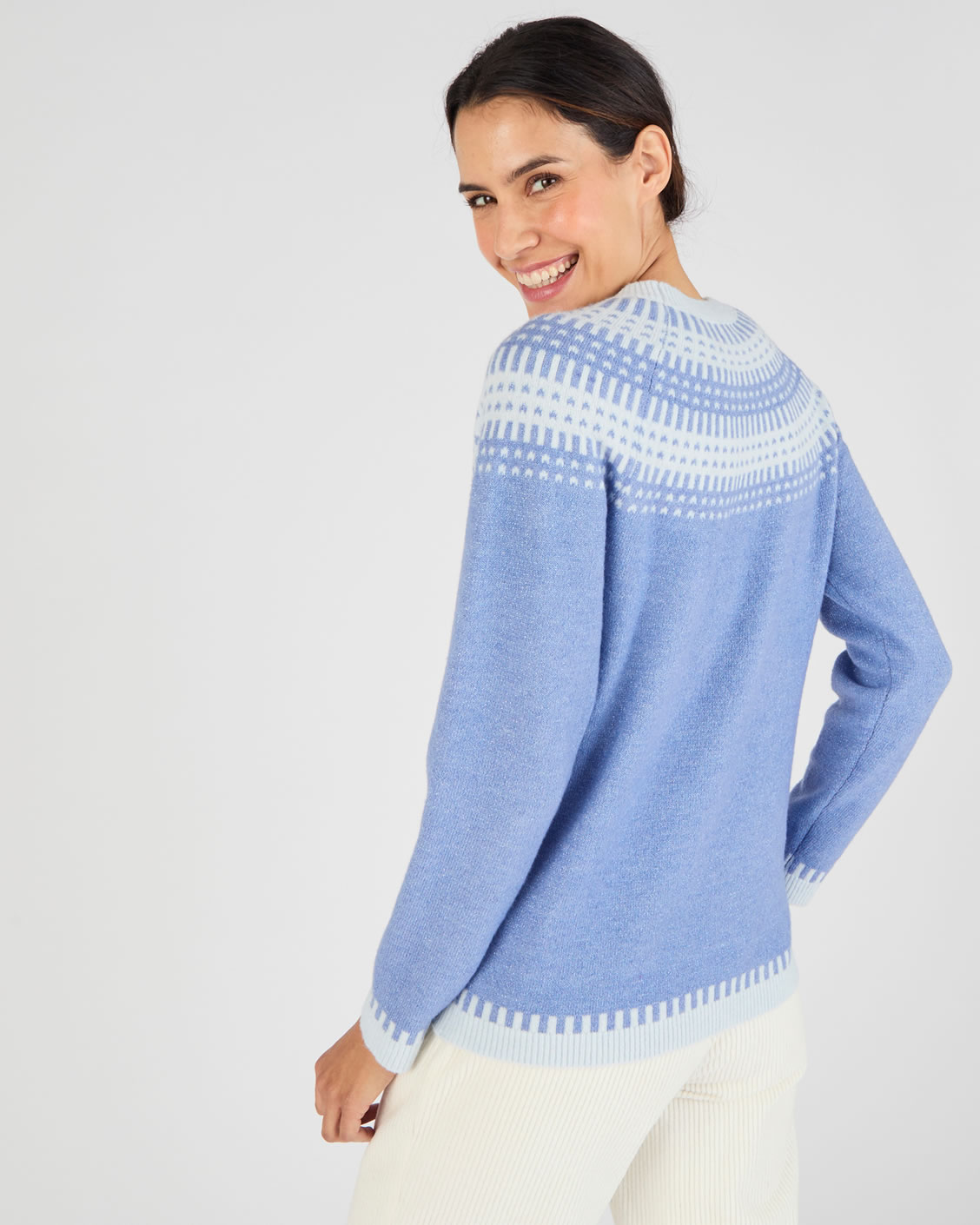 Pull jacquard et fils brillants Thermolactyl