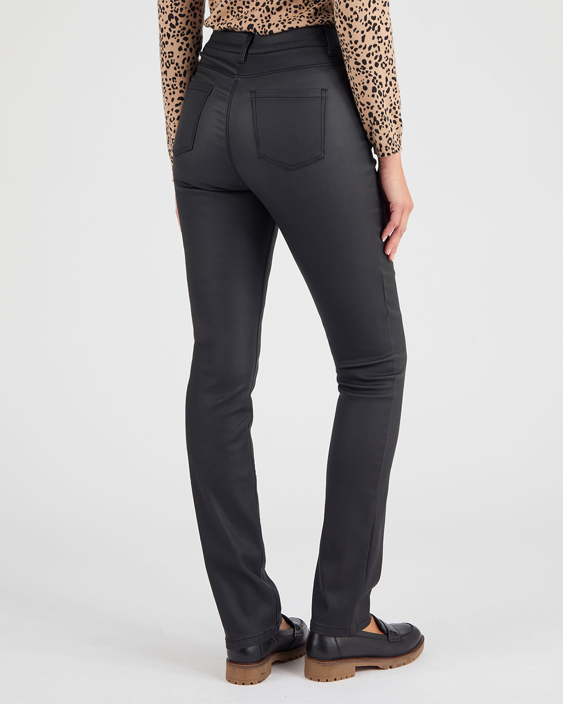 Pantalon 5 poches enduit