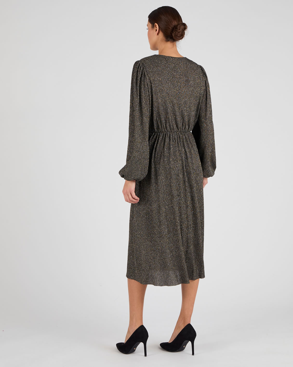 Robe lamée effet cache-coeur