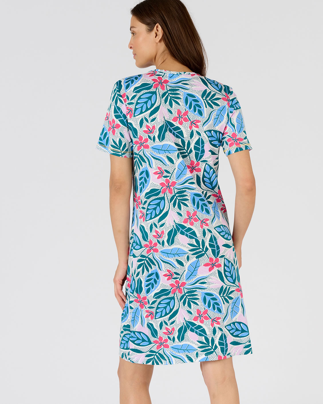 Chemise de nuit maille jersey pur coton peigné