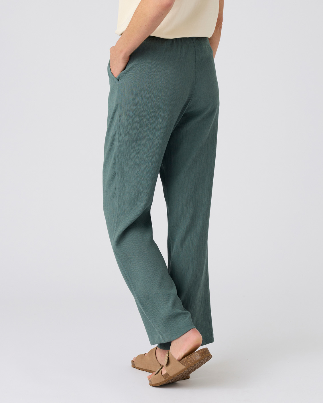 Pantalon crépon enfilable