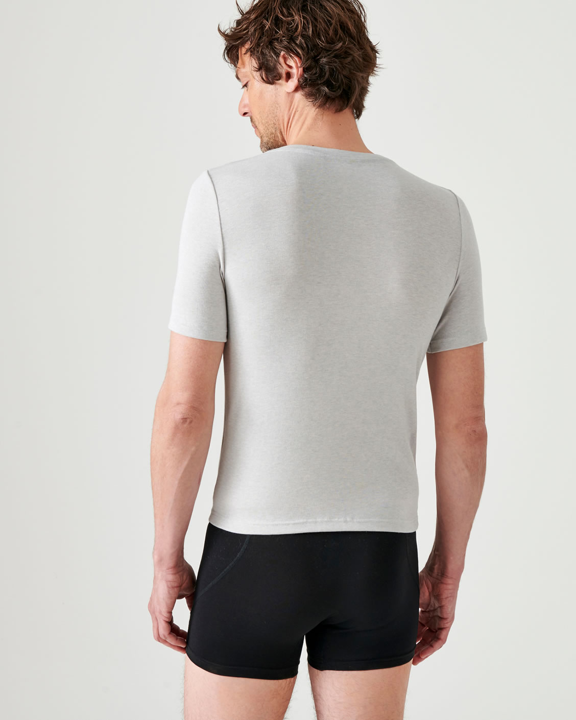 T-shirt col rond manches courtes fine côte Thermolactyl