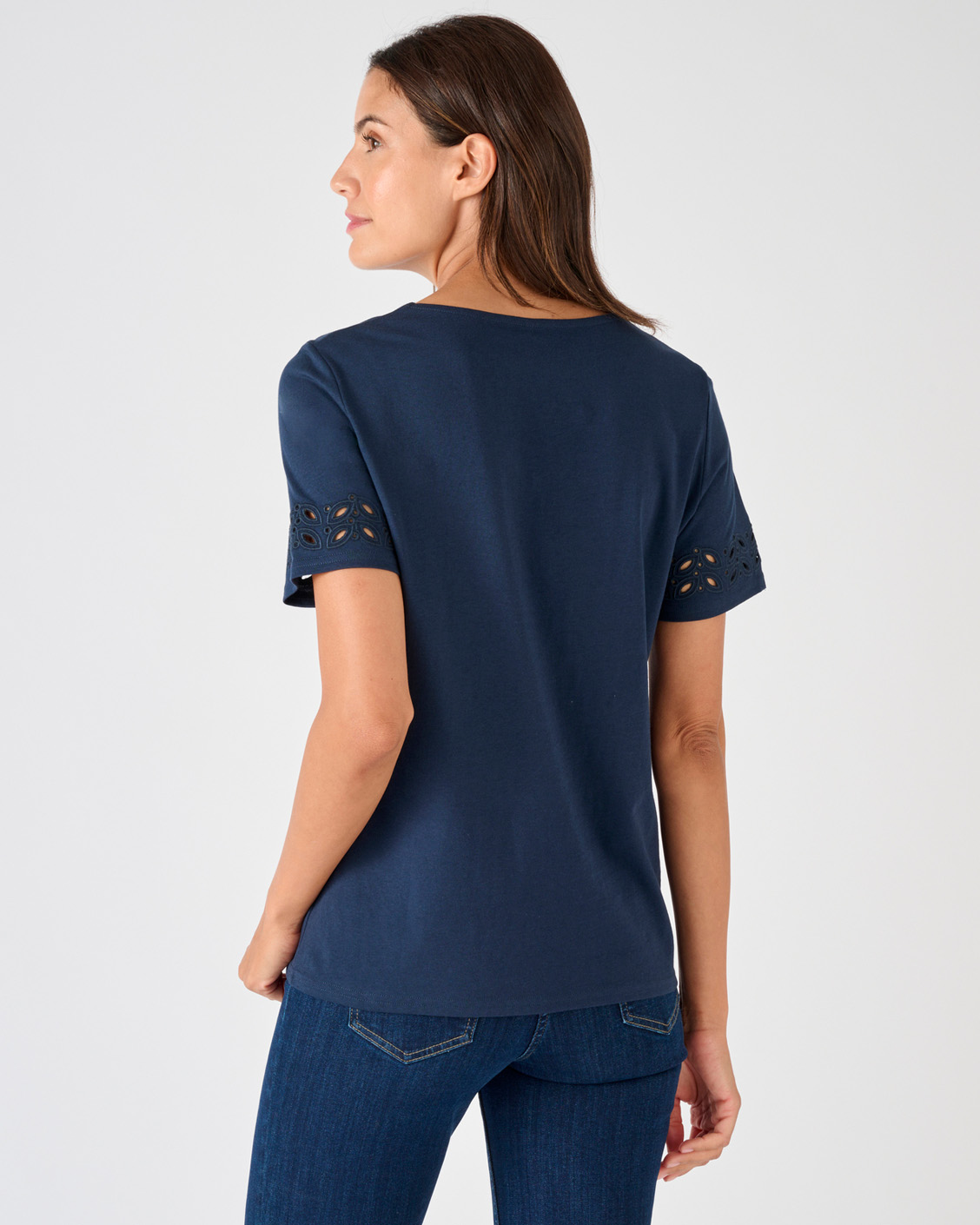 T-shirt détails fantaisie pur coton