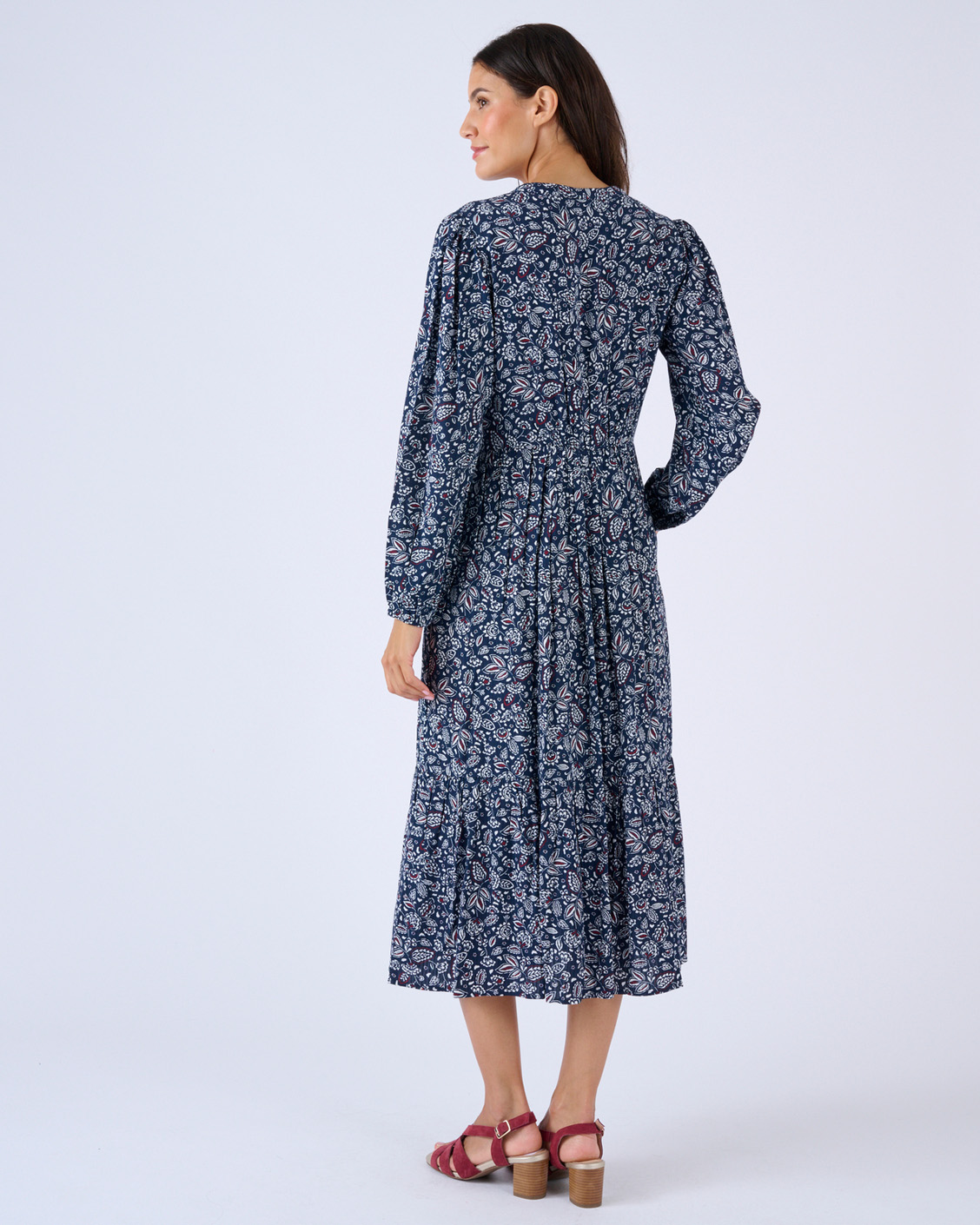Robe longue pure viscose reliéfée