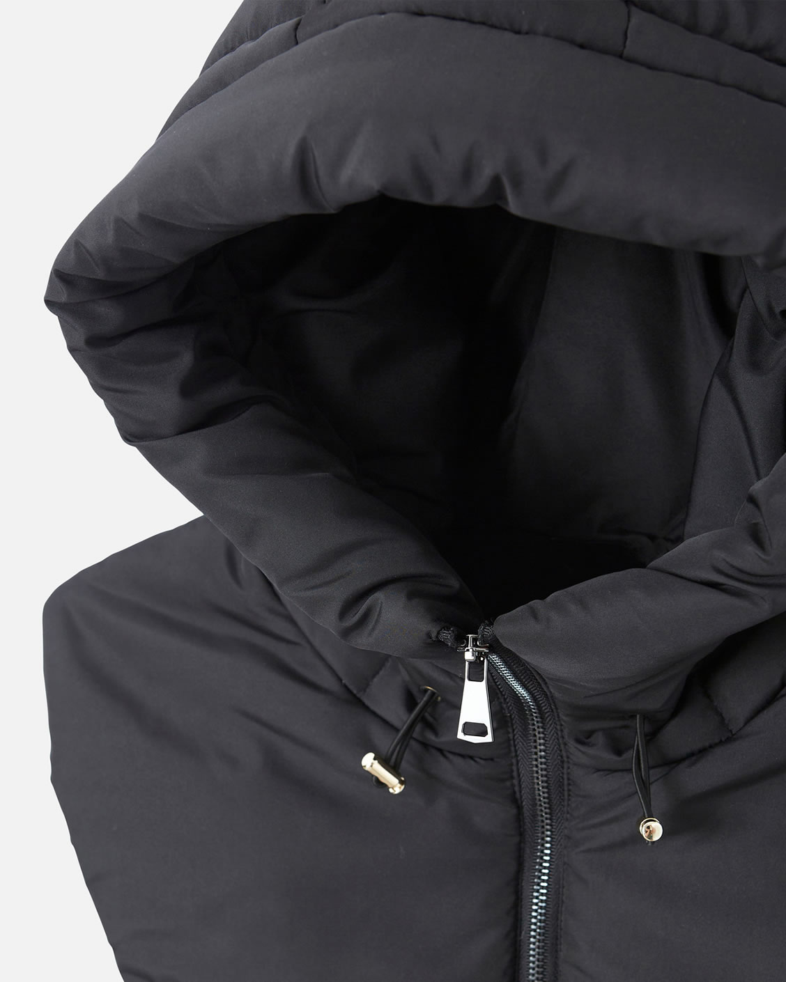 Plastron/capuche matelassé glissière